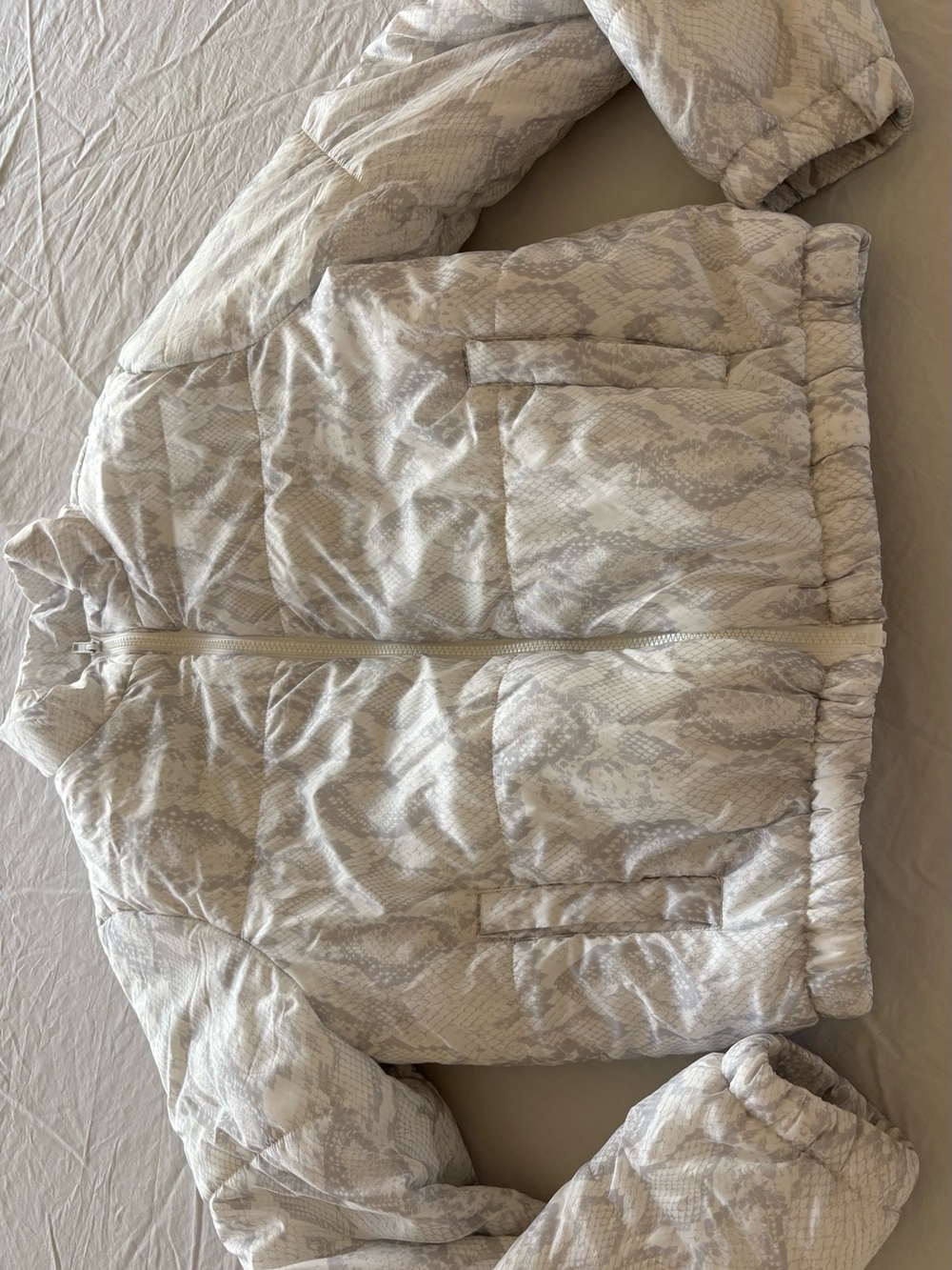 Snake Print Bomber Jacket by Love, Fire / Size Medium